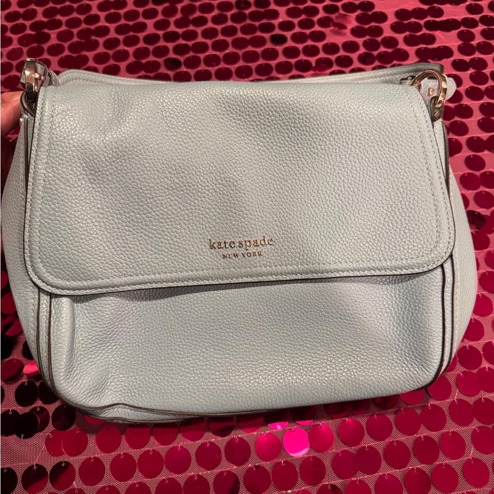 Kate Spade Soft Gray Crossbody Bag